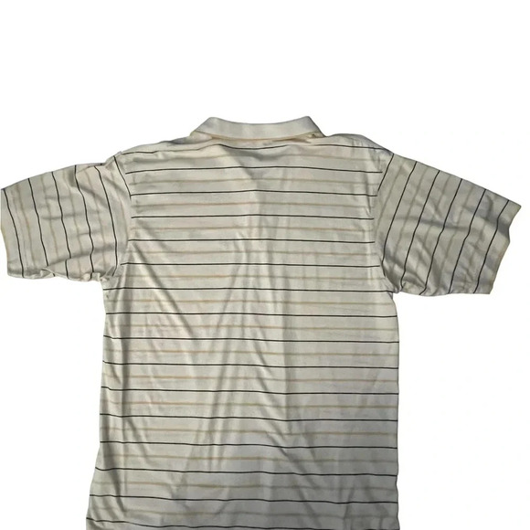2 Cutter & Buck Men’s Polo Shirts Size L & XL white with stripes and gray/black - Picture 2 of 15
